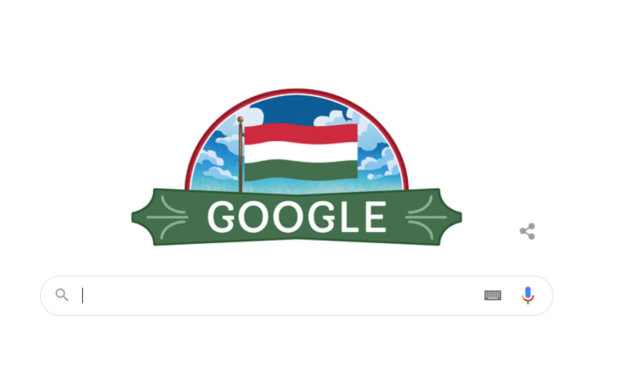 A magyar lobog&oacute;val tiszteleg forradalmunk előtt a Google