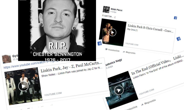 Megtelt a Facebook a kedvenc Linkin Park sz&aacute;maitokkal  - A kaposv&aacute;riak  is gy&aacute;szolj&aacute;k Chester-t