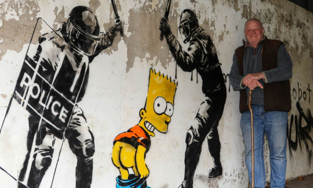 Bart Simpson feneke a főszerepben - &Uacute;jabb lehets&eacute;ges Banksy alkot&aacute;s tűnt fel