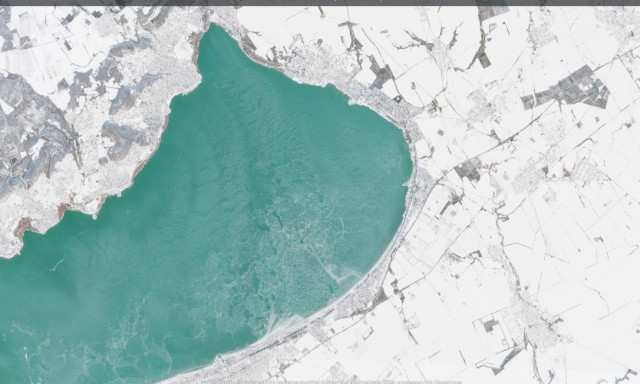 Magyarorsz&aacute;g h&oacute; alatt - Műholdk&eacute;peken a behavazott orsz&aacute;g