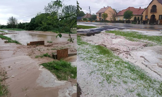 J&eacute;gesővel csapott le Somogyra az &aacute;tvonul&oacute; szupercella - Elk&eacute;pesztő k&eacute;pek, vide&oacute;k