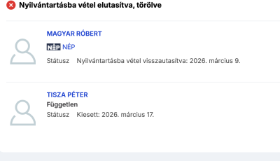 Nem indul Tisza P&eacute;ter a kaposv&aacute;ri v&aacute;laszt&oacute;ker&uuml;letben