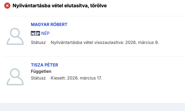 Nem indul Tisza P&eacute;ter a kaposv&aacute;ri v&aacute;laszt&oacute;ker&uuml;letben