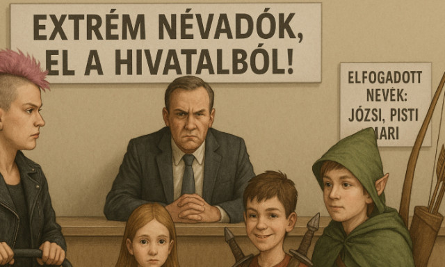 Or&aacute;lia, Kandida, K&eacute;sav, Legolasz - Fell&eacute;pne a korm&aacute;ny az extr&eacute;m keresztnevek ellen
