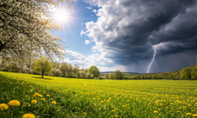 H&eacute;tfőn m&eacute;g napos, tavaszias időnk lesz, keddtől viszont z&aacute;porok &eacute;s zivatarok &eacute;rkezhetnek