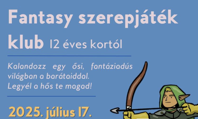 Fantasy Szerepj&aacute;t&eacute;k Klub a K&ouml;nyvt&aacute;rban!