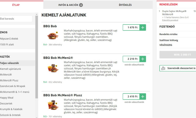 TESZTELT&Uuml;K: McDonald&#039;s h&aacute;zhozsz&aacute;ll&iacute;t&aacute;s