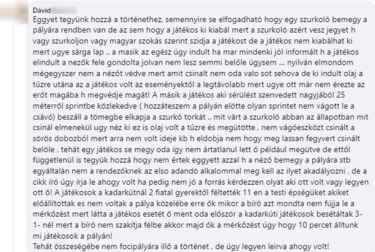 Tömegverekedés tört ki a szombati Toponár meccsen, a nézők támadtak rá egy játékosra