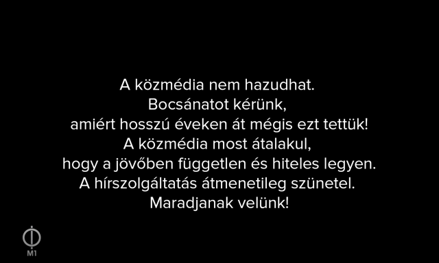 Le&aacute;ll&iacute;tott&aacute;k az M1 ad&aacute;s&aacute;t, bocs&aacute;natot k&eacute;rnek ami&eacute;rt hazudtak