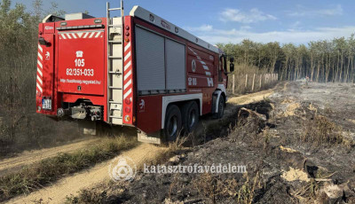 Vágástéri hulladék kapott lángra Csurgó és Somogycsicsó között