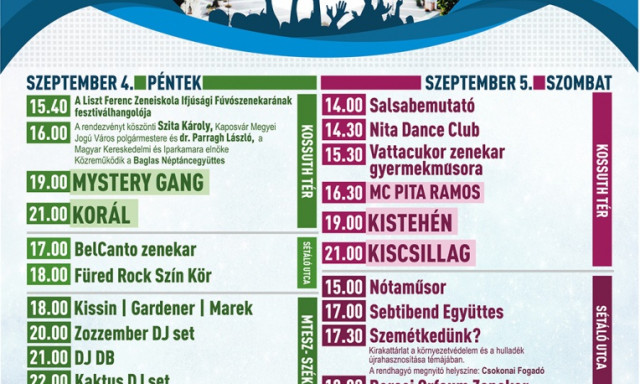 Itt a Miénk a Város részletes programja, benne HangKépUdvar fellépőkkel