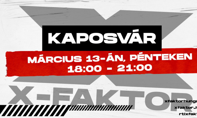 Hangsz&aacute;lakat k&eacute;sz&iacute;t, f&uuml;leket befog, p&eacute;nteken X-Faktor meghallgat&aacute;s Kaposv&aacute;ron!