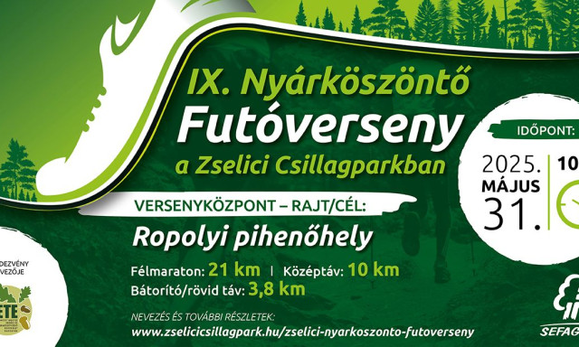 9. Ny&aacute;rk&ouml;sz&ouml;ntő Fut&oacute;verseny a Zselici Csillagparkban