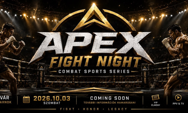 Apex Fight Night &ndash; Pr&eacute;mium k&uuml;zdősport g&aacute;l&aacute;t tartanak a Kaposv&aacute;r Ar&eacute;n&aacute;ban