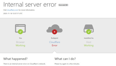 Bekrep&aacute;lt a f&eacute;l online vil&aacute;g - Ez&eacute;rt nem el&eacute;rhető jelenleg egy rak&aacute;s magyar weboldal