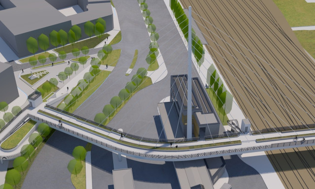 P&eacute;nteken megkezdik az &uacute;j h&iacute;d 50 m&eacute;teres pilonj&aacute;nak &eacute;p&iacute;t&eacute;s&eacute;t