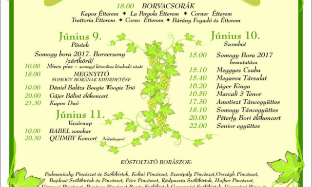 Quimby &eacute;s P&eacute;terfy Bori koncert &eacute;rdekel? Akkor j&uacute;niusban ir&aacute;ny a V&iacute;gass&aacute;gok tere &eacute;s a Borfesztiv&aacute;l!