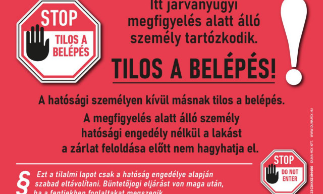 Kider&uuml;lt, h&aacute;nyan vannak hat&oacute;s&aacute;gi h&aacute;zi karant&eacute;nban Magyarorsz&aacute;gon