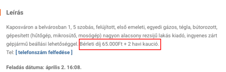 Kaposváron is elkezdtek visszaesni az albérletárak