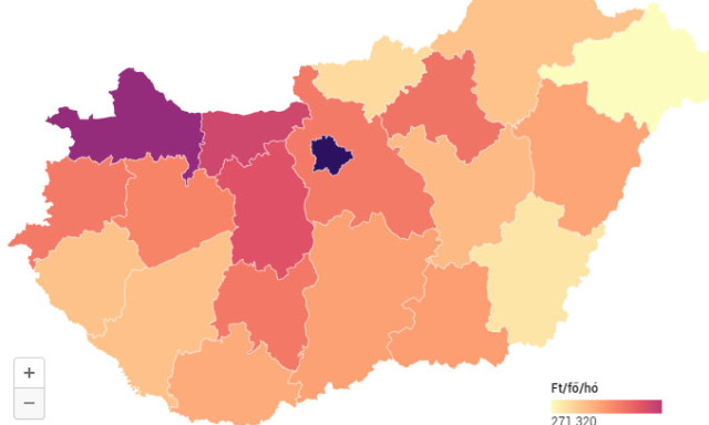 Friss KSH felm&eacute;r&eacute;s: Somogyban 160 000 Ft-al keres&uuml;nk kevesebbet &aacute;tlagban, mint Budapesten