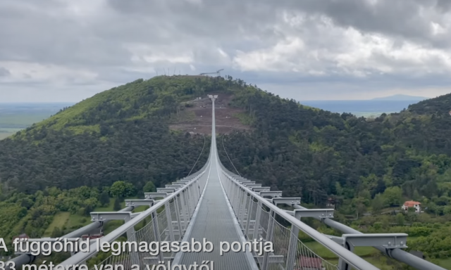 Ilyen lesz &aacute;ts&eacute;t&aacute;lni a 700 m&eacute;teres magyar vil&aacute;grekorder f&uuml;ggőh&iacute;don - VIDE&Oacute;