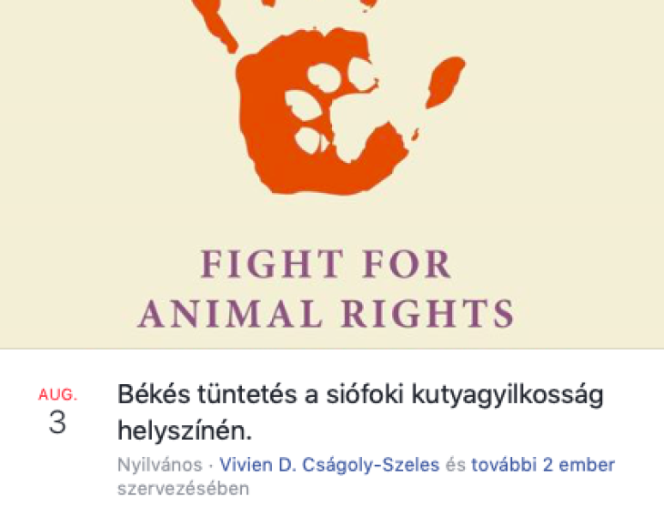 Békés tüntetést szerveznek a siófoki kutyagyilkosság helyszínére
