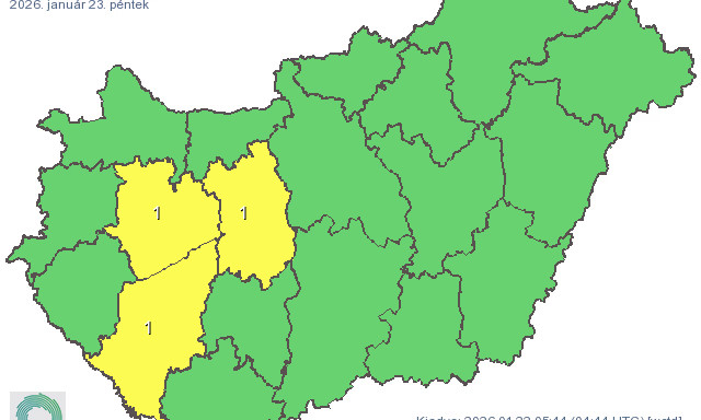 Hamarosan meg&eacute;rkezik az &oacute;nos eső: h&aacute;rom v&aacute;rmegy&eacute;re adtak ki figyelmeztet&eacute;st