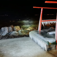 Pazar jégszobrokat alkotott a természet a Balaton déli partján - GALÉRIA