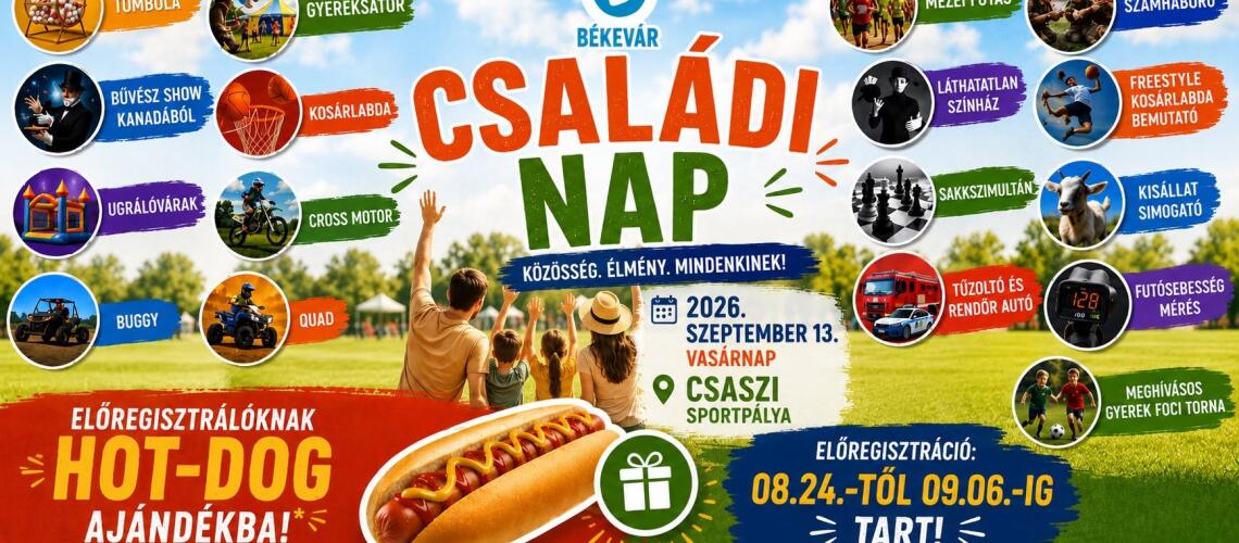Eg&eacute;sz napos csal&aacute;di kavalk&aacute;d v&aacute;rja a kaposv&aacute;riakat: sport, bűv&eacute;szshow, &aacute;llatsimogat&oacute; &eacute;s m&eacute;g quad is lesz
