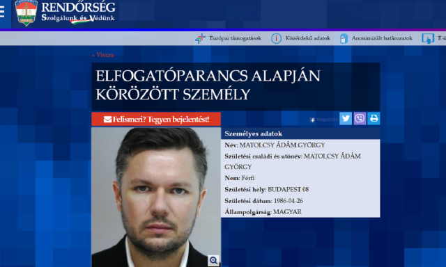 Elfogat&oacute;parancsot adtak ki Matolcsy &Aacute;d&aacute;m ellen