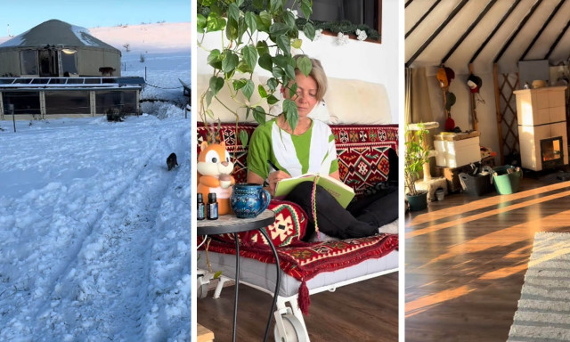 25 fok a h&oacute; alatt: &iacute;gy v&eacute;szeli &aacute;t a telet egy magyar jurta lak&oacute;ja