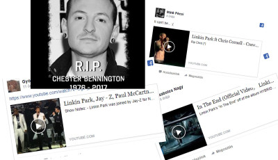 Megtelt a Facebook a kedvenc Linkin Park sz&aacute;maitokkal  - A kaposv&aacute;riak  is gy&aacute;szolj&aacute;k Chester-t