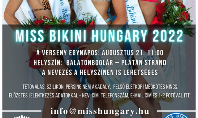 Tetov&aacute;l&aacute;s, szilikon, piercing nem akad&aacute;ly - Bogl&aacute;ron keresik a Miss Bikini Hungary-t
