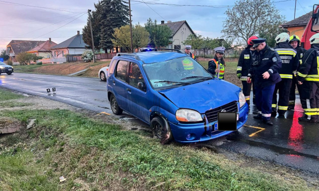 &Aacute;rokba hajtott, h&iacute;dnak &uuml;tk&ouml;z&ouml;tt majd visszacsap&oacute;dott az &uacute;ttestre egy aut&oacute; Lengyelt&oacute;tiban