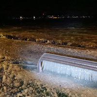 Pazar jégszobrokat alkotott a természet a Balaton déli partján - GALÉRIA