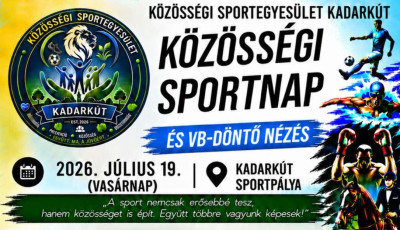 &Uacute;j sportegyes&uuml;let alakult Kadark&uacute;ton &ndash; k&ouml;z&ouml;ss&eacute;gi sportnap &eacute;s vb-d&ouml;ntő v&aacute;rja az &eacute;rdeklődőket