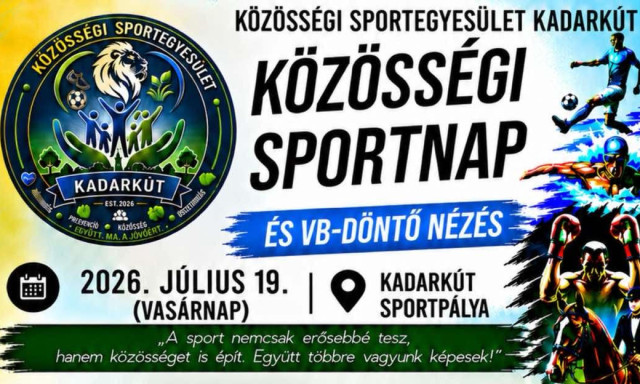 &Uacute;j sportegyes&uuml;let alakult Kadark&uacute;ton &ndash; k&ouml;z&ouml;ss&eacute;gi sportnap &eacute;s vb-d&ouml;ntő v&aacute;rja az &eacute;rdeklődőket