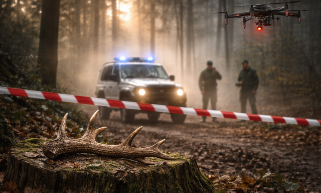 Z&eacute;r&oacute; tolerancia a somogyi erdőkben: dr&oacute;nokkal &eacute;s rendőri jelenl&eacute;ttel szűrik ki az illeg&aacute;lis agancsoz&oacute;kat