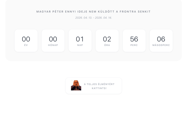 Elindult a nemvagyunkafronton.hu - Sz&aacute;ml&aacute;l&oacute; mutatja, mi&oacute;ta nem vitt minket h&aacute;bor&uacute;ba Magyar P&eacute;ter