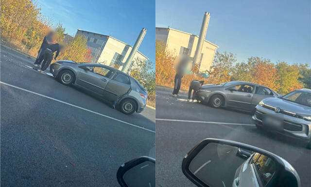 K&eacute;t aut&oacute; &uuml;tk&ouml;z&ouml;tt a Z&ouml;ld Fűtőműn&eacute;l