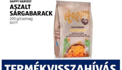 Semmik&eacute;pp se edd meg az Aldi aszalt s&aacute;rgabarackj&aacute;t - Visszah&iacute;vta a N&Eacute;BIH