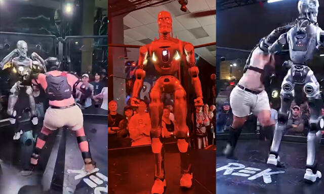 MMA a j&ouml;vőből? Robottal buny&oacute;zott ketrecben egy influenszer