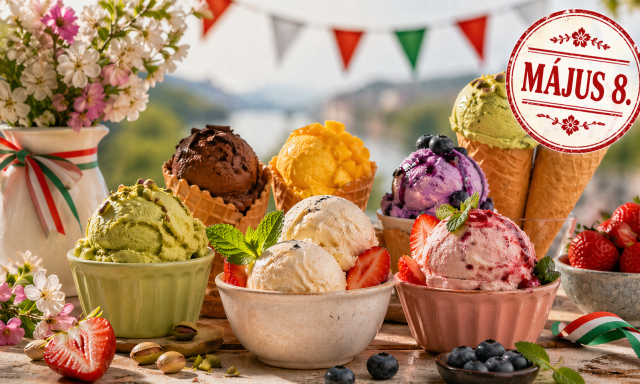 300 helysz&iacute;nnel &eacute;s f&eacute;l&aacute;ras fagylalttal j&ouml;n a Magyar Fagylalt Napja