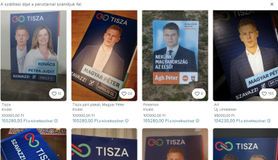 Relikvia lett a kamp&aacute;nyb&oacute;l - M&aacute;r sz&aacute;zezrek&eacute;rt mennek a Tisza &eacute;s Magyar P&eacute;ter-plak&aacute;tok a Vinteden