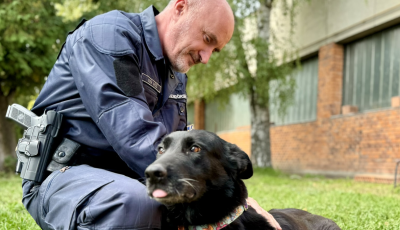 Nyugd&iacute;jba vonul Pocak, a robban&oacute;anyag-kereső kutya