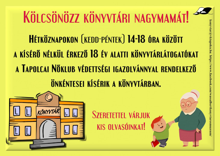 Védettségi igazolvánnyal rendelkező nagymamát is lehet már kölcsönözni a tapolcai könyvtárban