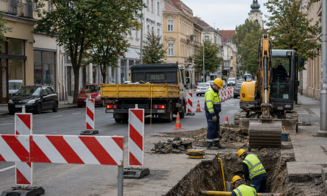 Ideiglenes forgalomkorl&aacute;toz&aacute;s &eacute;s g&aacute;zsz&uuml;net lesz Kaposv&aacute;ron - ezek az utc&aacute;k &eacute;rintettek