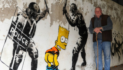 Bart Simpson feneke a főszerepben - &Uacute;jabb lehets&eacute;ges Banksy alkot&aacute;s tűnt fel