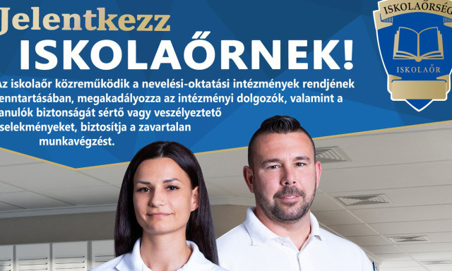 Kaposv&aacute;ron is iskolaőr&ouml;ket keresnek - Itt jelentkezhetsz!