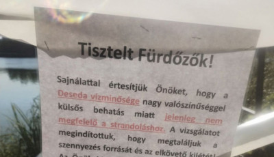 Feljelent&eacute;st tesz a v&aacute;ros a Deseda szennyez&eacute;se miatt, valaki illeg&aacute;lisan engedhetett bele szennyvizet